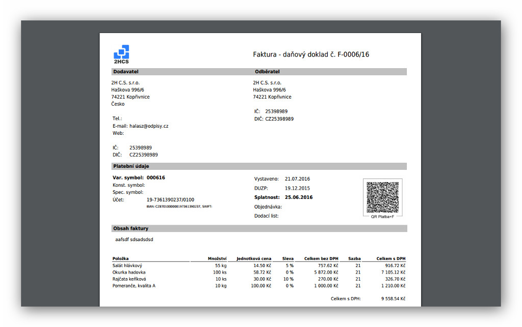 faktura v pdf